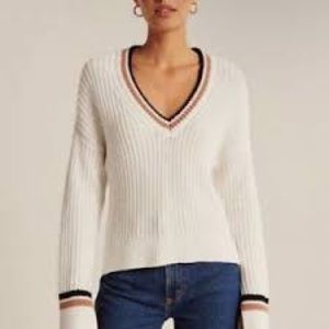 Abercrombie & Fitch Varsity V-neck Sweater